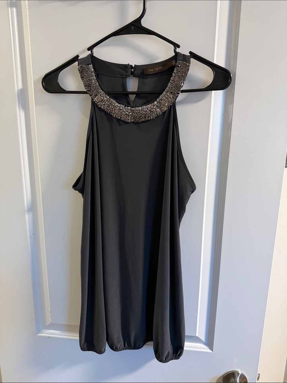 🥳 5 for $25 BUNDLE The Limited Black Tank Top with Beaded Collar